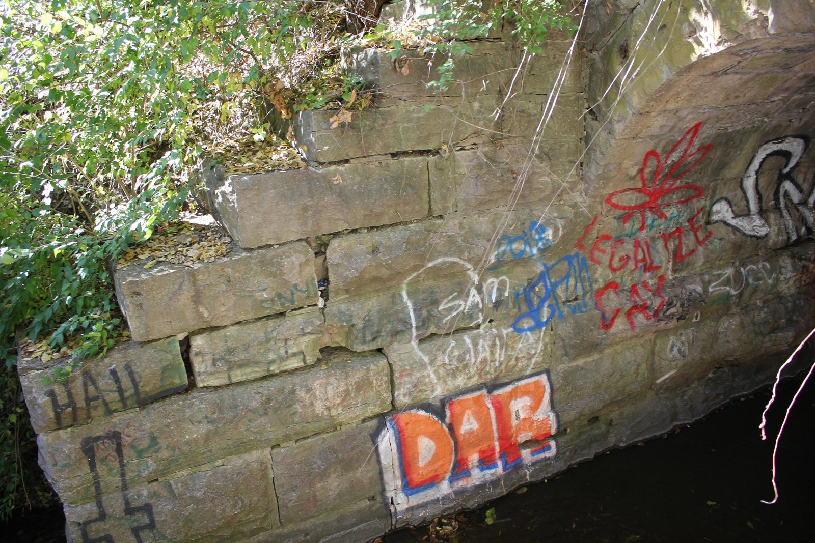 Southwest wing wall